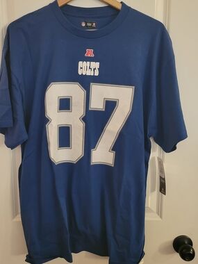 Team Apparel Colts #87 Reggie Wayne Short-Sleeve Jersey Tee